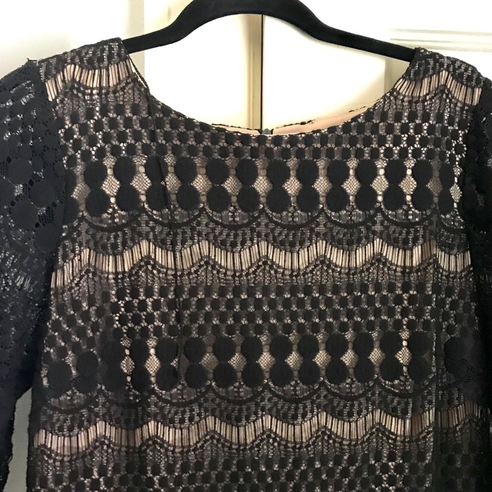 Black and Nude Lace Dress